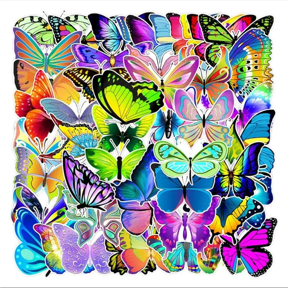 50 Butterfly Stickers Vinyl Waterproof PRICE IS FIRM - Picture 1 of 5